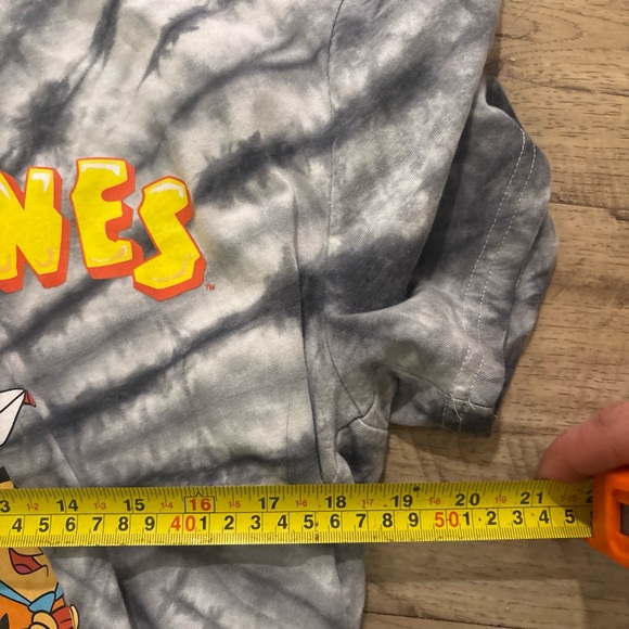 Men’s grey Tie-Dye Graphic Flintstones TEE large - Picture 7 of 8
